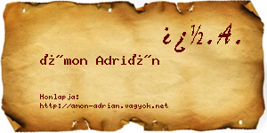 Ámon Adrián névjegykártya